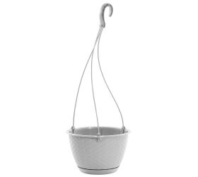 Drlw240 kvetináč+záves ratolla round w biely 24,3xh16/4,85l