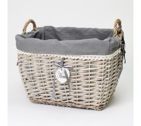 338fl/s prútený košík šedý l:36x28x28cm