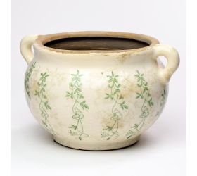 Obal s ušami keramika vzor zelená 20,5x16,5x12cm super cena