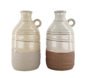 Váza fľaša keram. 17x17x32,5cm ass2