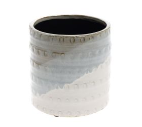 Obal trojfarebný  keramika 13.4*13.4*13.5 šedý