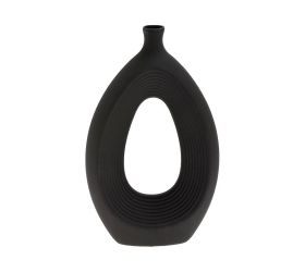 Váza keramika 18,5x6x30,5cm čierna