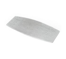 Tácka keramika 46,5x20x3,5cm strieborná