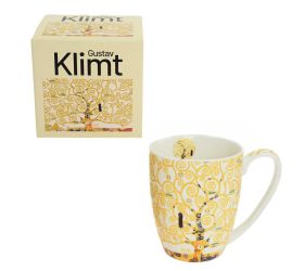 Šálka 360ml strom šťastia krém krabička g. klimt