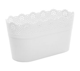 Dlac285 obal ovál lace biely 28,5x13,5xh15,5cm