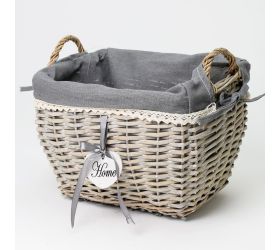 338fl/s prútený košík šedý s:28x20x24cm