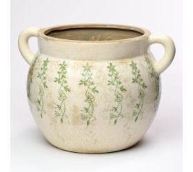 Obal s ušami keramika vzor zelená 31x25x21cm super cena