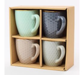 Šálky s/4 mix farba