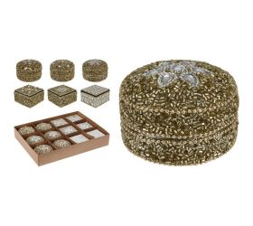 Krabička 7x4cm zlatá 6ass