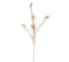 Vian. vetva pávie perá zlaté 91cm