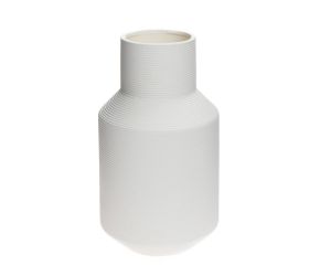 Váza ker. na suché 13,5x13,5x24cm biela