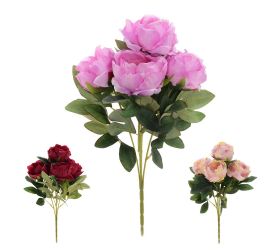 Kytica pivónia x5 40cm mix tmavé 3f