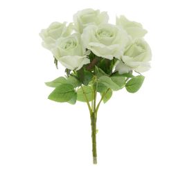 Kytica ruža x7 40cm zelená