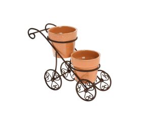 Kočiar hrdza / 2 črepníky 20x7x15 cm