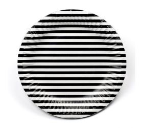 Ppd1001818 tanier papier 18cm s/10 pásik čierny