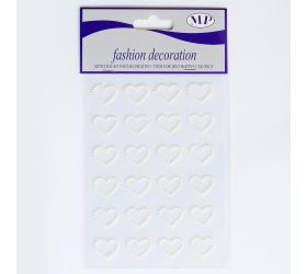 Srdce lepiac. biele s/24  17mm