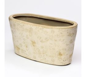 Obal hrantík keramika vzor kvety hnedé 25x12x12,5cm super cena