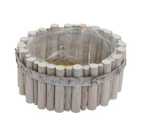 435fl/s obal ovál m drevo 22x22x10cm