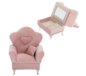 Šperkovnica kreslo 15x8.5x17cm ružová