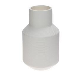 Váza ker. na suché 12x12x19,5cm biela