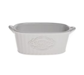 Obal flower ovál keramika 19x8,5x7,5cm biela