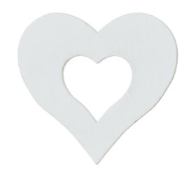 Srdiečko biele drevo s/20 5x5x0,3cm super cena