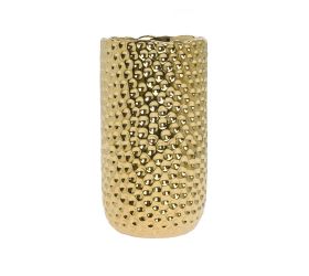 Váza keramika 13x13x31cm zlatá