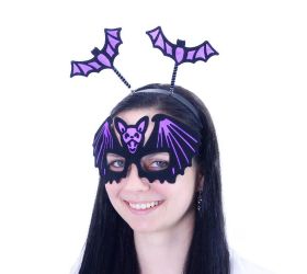 Čelenka netopier s maskou halloween