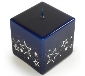 Biele hviezdy kvád.75x75 modrý