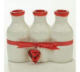 Váza 3fľaše mašľa