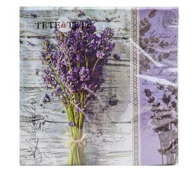 Tl573000 servítky tat lavender bouquet 3vrs/33x33cm