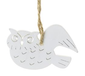 Výrez sova biela s/10 7cm