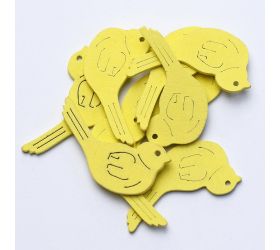 Výrez vtáčik žltý 5cm s/20 super cena