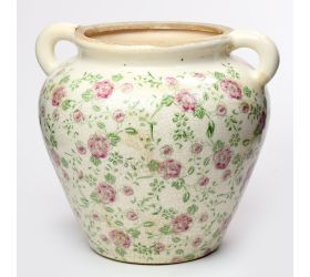 Obal s ušami keramika vzor ruže 26,5x24x23,5cm super cena