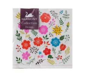 270s33-3 servítky 33x33cm colourful flowers