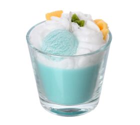 Sviečka dezert v skle tyrkys pistácia 9x9cm