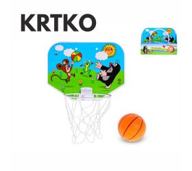 Basketbalový kôš krtko 33x25cm s loptou 9cm