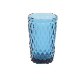 Pohár sklo 8x12,5cm modrý
