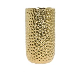 Váza keramika 11x11x20cm zlatá