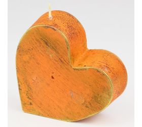 Rustic loft srdce p oranž 135x135x40