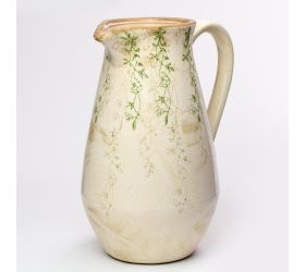 Džbán s uchom keramika vzor zelený 24x17,5x30cm super cena
