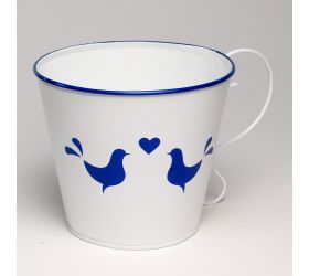 Obal s uchom kov modrotlač vtáky v:13x15cm