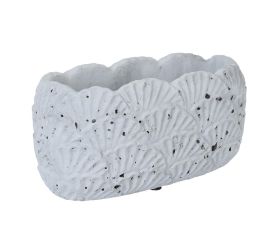 Obal cement oval antique grey 28.5*13.5*13.5cm