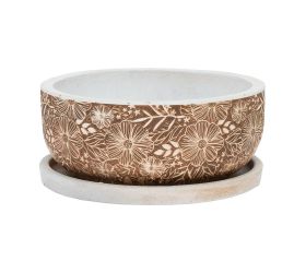 J77 misa + podmiska liva hnedá/béžová 37h16,2cm l