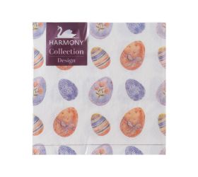 236s33-3 servítky 33x33cm pastel eggs