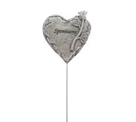Srdce zápich 19x1,5x8cm polyres=204097
