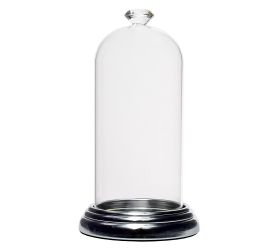 Super cena kupola sklo strieborny podstavec 16x30