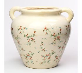 Obal s ušami keramika vzor kvety 26,5x24x23,5cm super cena