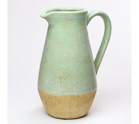 Džbán s uchom keramika zelený 20x14,5x25,5cm super cena