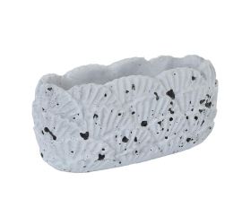 Obal cement oval antique grey 23*10.5*10.5cm